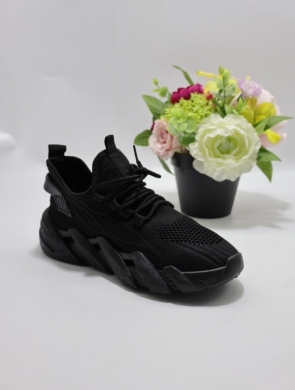 Buty sportowe damskie na płaskim (36-41) 88-68 BLACK