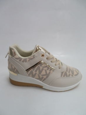 Buty sportowe damskie na koturnie (36-41) XA112 BEIGE