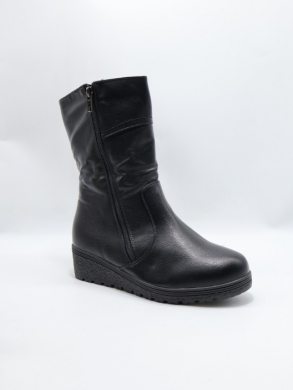 Kozaki damskie ocieplane na koturnie (39-43) D885-11 BL
