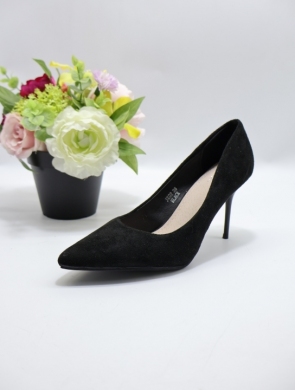 Czółenki damskie na obcasie (36-41) XJK02 BLACK
