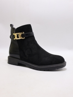 Botki damskie ocieplane na płaskim (36-41) EL-8116 BLACK