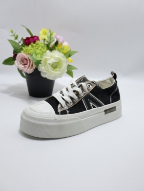 Trampki damskie na płaskim (36-41) LY099 BLACK