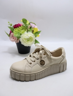 Buty sportowe damskie na płaskim (36-41) 6640 BEIGE