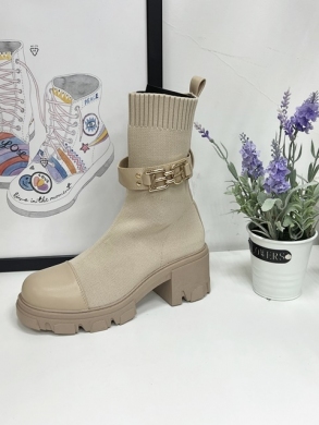Kozaki damskie na obcasie (36-41) RXJ180 KHAKI