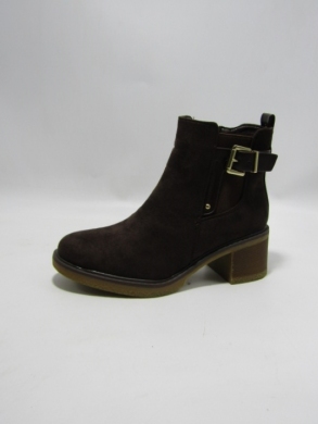 Botki damskie ocieplane na obcasie (36-41) FR713 COFFE