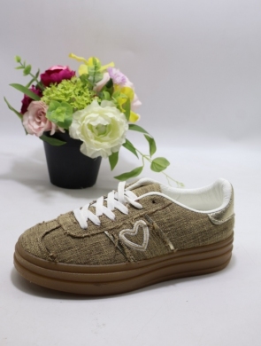 Buty sportowe damskie na płaskim (36-41) BH-2203 BROWN