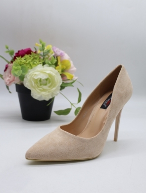 Czółenki damskie na szpilce (36-41) 4503-8 BEIGE