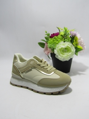 Buty sportowe damskie na płaskim (36-41) BO-155 BEIGE