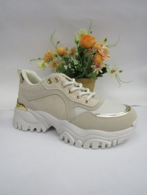 Buty sportowe damskie na płaskim (36-41) BX-28 BEIGE