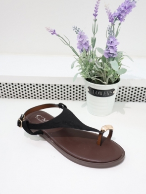 Sandały damskie na płaskim (36-41) 5270 BLACK