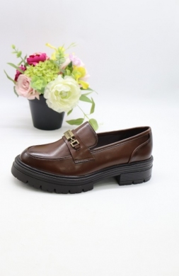 Mokasyny damskie na płaskim (36-41) CHC577 BROWN