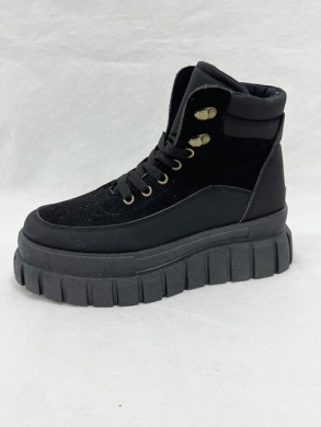 Botki damskie na płaskim (36-41) 19506 BLACK