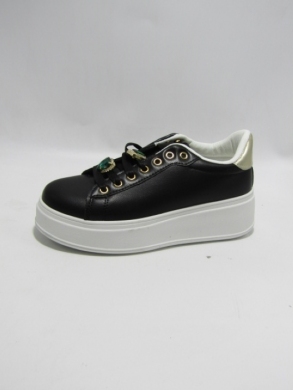 Buty sportowe damskie na płaskim (36-41) B1072 BLACK