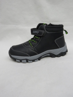 Botki chłopięce ocieplane (32-37) A135 BLACK/GREEN