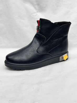 Botki damskie ocieplane na płaskim (39-43) DJ23-1 BLACK