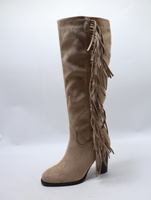 Kozaki damskie na obcasie (36-41) CHC-510 KHAKI