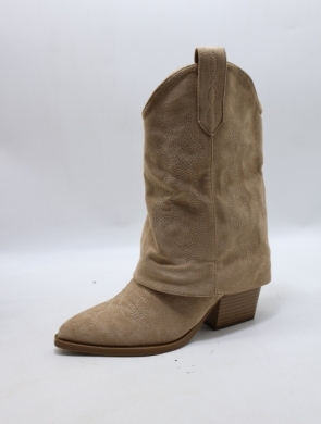 Kozaki damskie na obcasie (36-41) BM196 KHAKI
