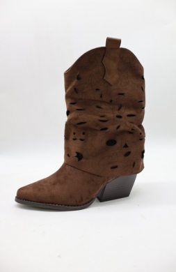 Botki damskie na obcasie (36-41) 5621 BROWN
