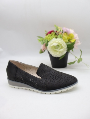 Półbuty damskie na płaskim (36-41) 0662 BLACK