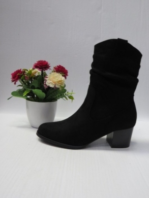 Botki damskie ocieplane na obcasie (36-41) 888-76 BLACK
