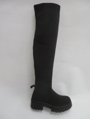 Kozaki damskie jesienne na płaskim (36-41) RQ420 BLACK