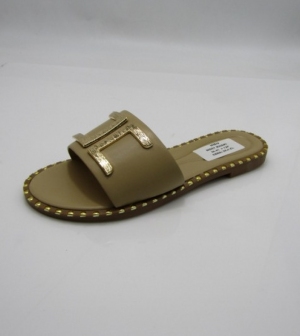 Klapki damskie na płaskim (36-41) MD97 KHAKI