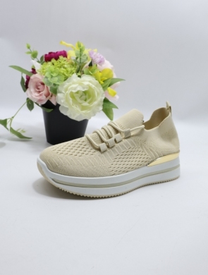Buty sportowe damskie na płaskim (36-41) V-139 BEIGE