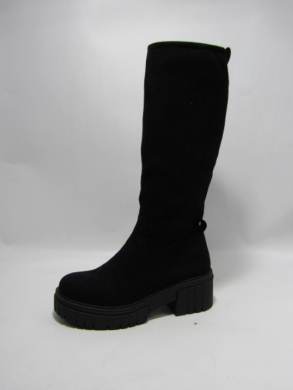 Kozaki damskie ocieplane na płaskim (36-41) DE1056S BLACK