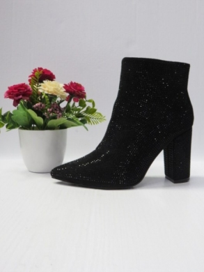Botki damskie na obcasie (36-41) 6877 BLACK