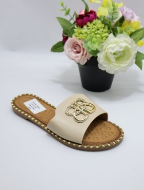 Klapki damskie na płaskim (36-41) DM100 BEIGE