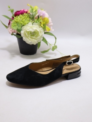 Sandały damskie na płaskim (36-41) P-322-2 BLACK-SKÓRA