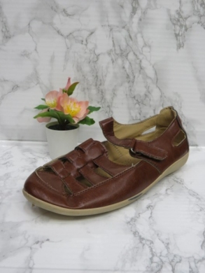 Sandały damskie na płaskim (37-43) V07 BROWN
