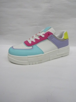 Buty sportowe damskie na płaskim (36-41) XJ-6 WHITE/YELLOW