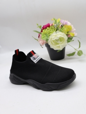 Buty sportowe damskie na płaskim (36-41) JR801 BLACK
