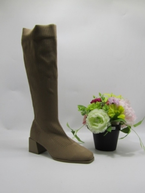 Kozaki damskie na obcasie (36-41) 8585 KHAKI