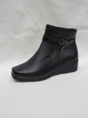 Botki damskie ocieplane na koturnie (36-42) 2211 BLACK