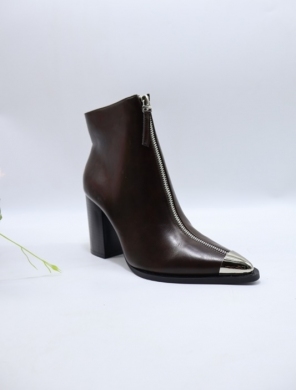 Botki damskie na obcasie (36-41) 7669A BROWN