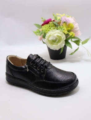 Półbuty damskie na płaskim (36-42) 26123-21 BLACK