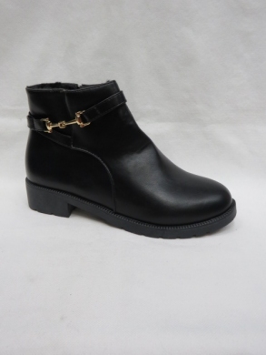 Botki damskie ocieplane na płaskim (36-41) JX377 BLACK