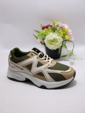 Buty sportowe damskie na płaskim (36-41) 5070 BE/GREEN