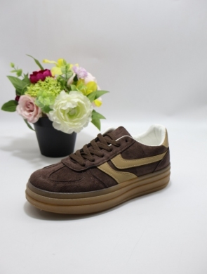 Buty sportowe damskie na płaskim (36-41) BH-2205 BROWN