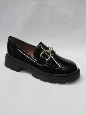 Mokasyny damskie na płaskim (36-41) W-219 BLACK