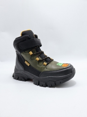 Botki chłopięce ocieplane (32-37) HC359 AGREEN/YELLOW