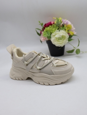 Buty sportowe damskie na płaskim (36-41) WW082 BEIGE