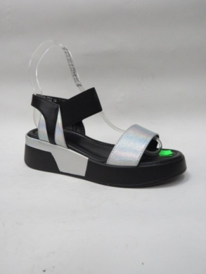 Sandały damskie na koturnie (36-41) YO-752 SILVER