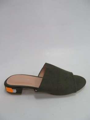 Klapki damskie na obcasie (36-41) XW9093 GREEN