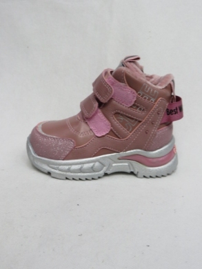 Botki dziewczęce ocieplane (21-26) H297 PINK/SILVER