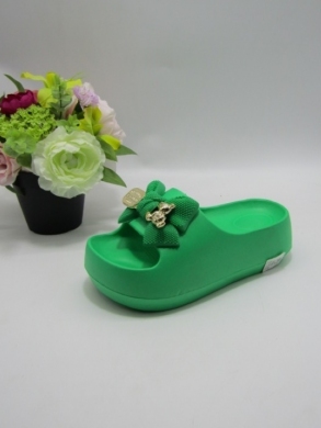 Klapki damskie na koturnie (36-41) SP42-8 GREEN