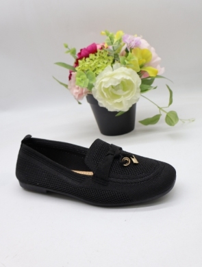 Mokasyny damskie na płaskim (36-41) BK300 BLACK