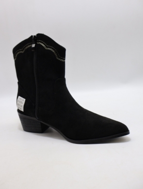 Botki damskie ocieplane na obcasie (36-41) JS122 BLACK